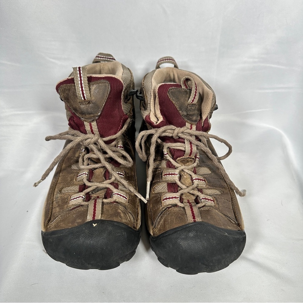 KEEN Targhee II Mid Waterproof Leather Trail Hiking Boots Women’s 8 Gorpcore - Picture 3 of 12